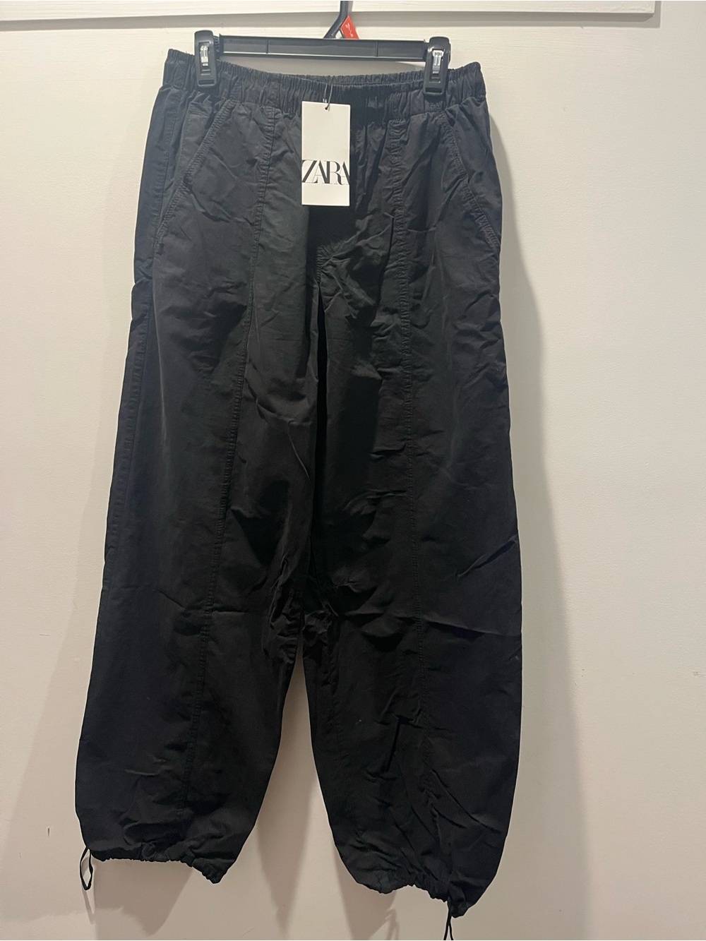 ZARA Black Women’s Parachute Pants. NWT! Size small